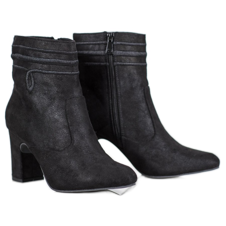 Kylie Bottines à talons en daim le noir