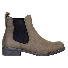 SDS Bottines Chelsea avec cristaux vert