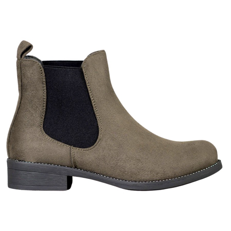 SDS Bottines Chelsea avec cristaux vert