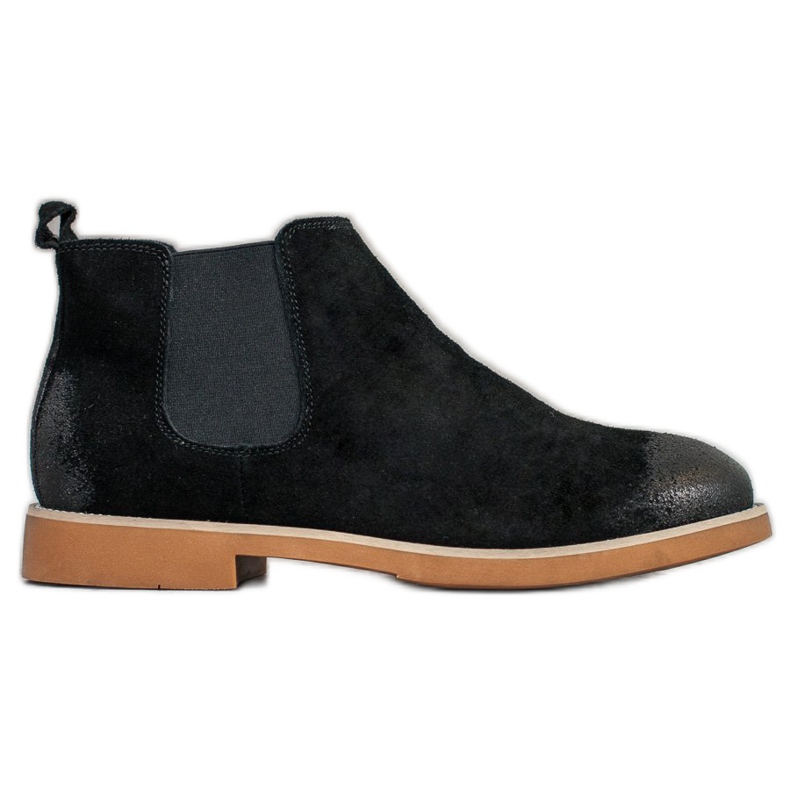 SDS Bottines chelsea en cuir le noir
