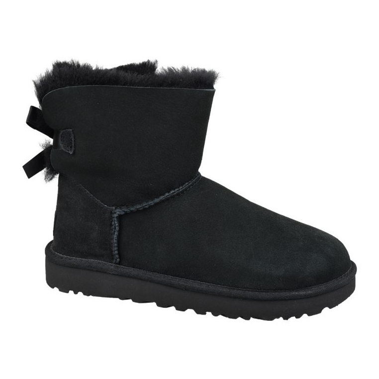 Ugg Mini Bailey Bow Ii W 1016501-BLK Chaussures le noir Ugg Mini Bailey Bow Ii W 1016501-BLK Chaussures le noir