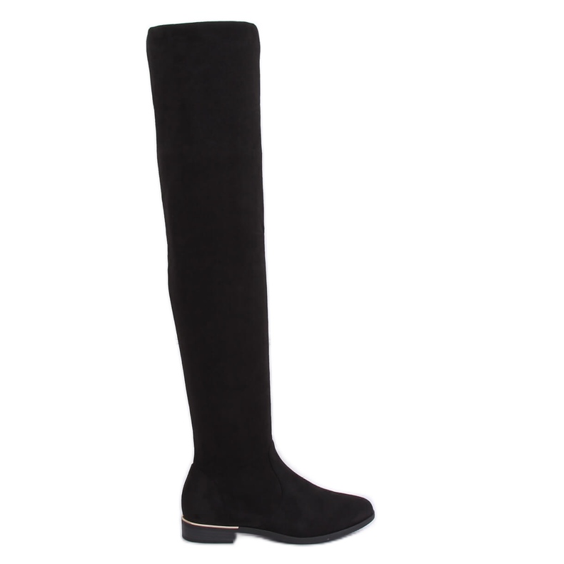 Cuissardes à talons plats noir 0-76 Noir le noir