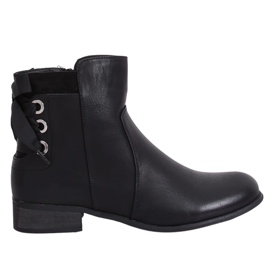 Bottes noires plates pour femmes 1184-PA Noir
