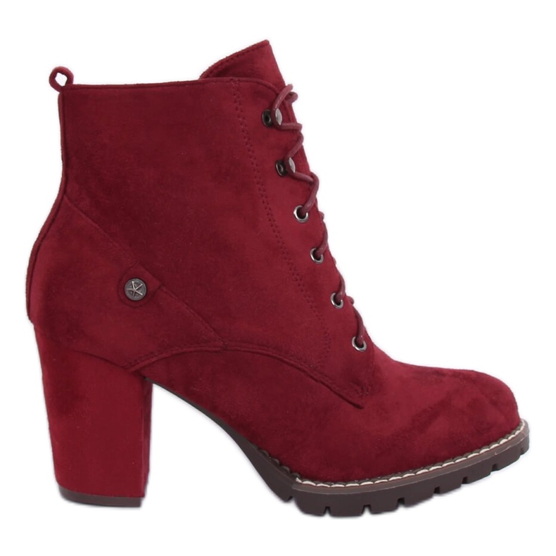 Bottines à talons hauts 7081 Wine rouge
