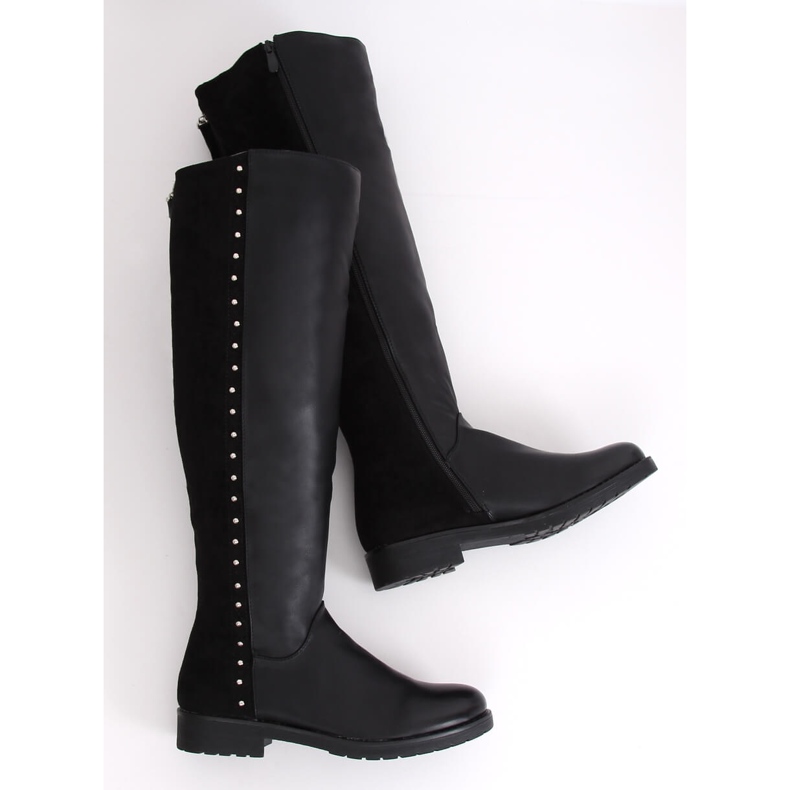 Bottes d'équitation épaisses isolées noires G3369A Noir le noir