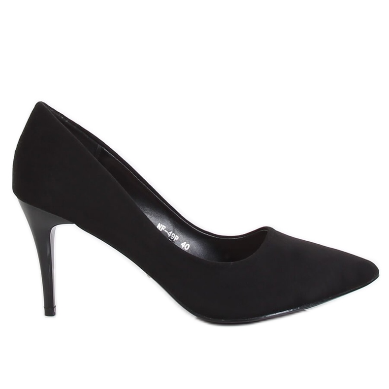 Escarpins sur un talon confortable noir NF-49P Noir