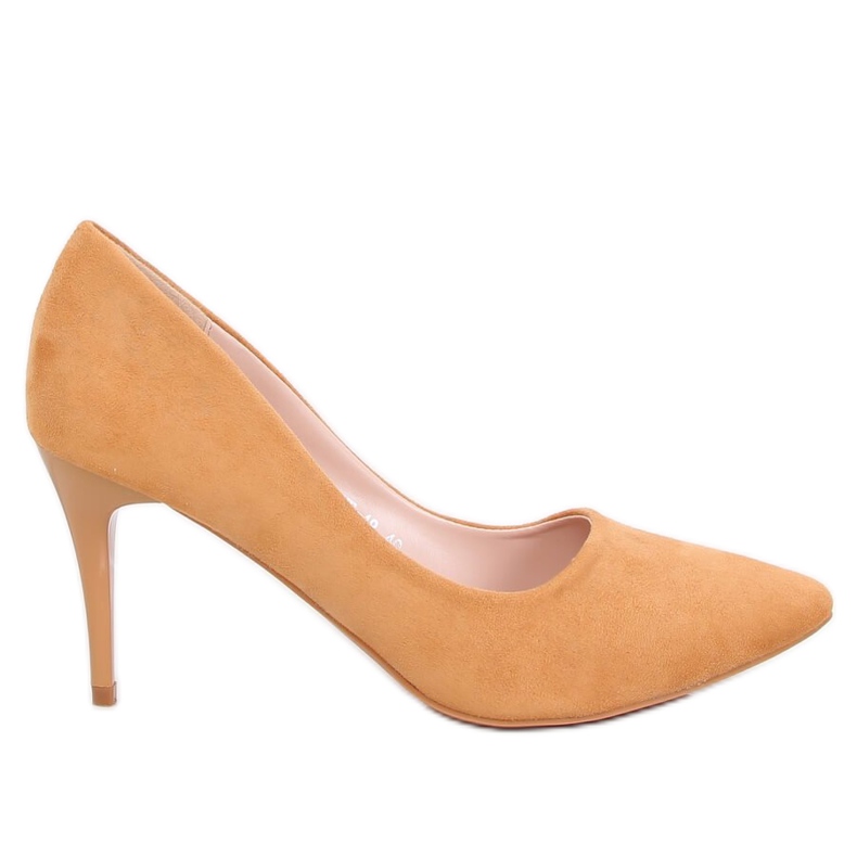 Escarpins sur un talon confortable camel NF-49P Camel jaune