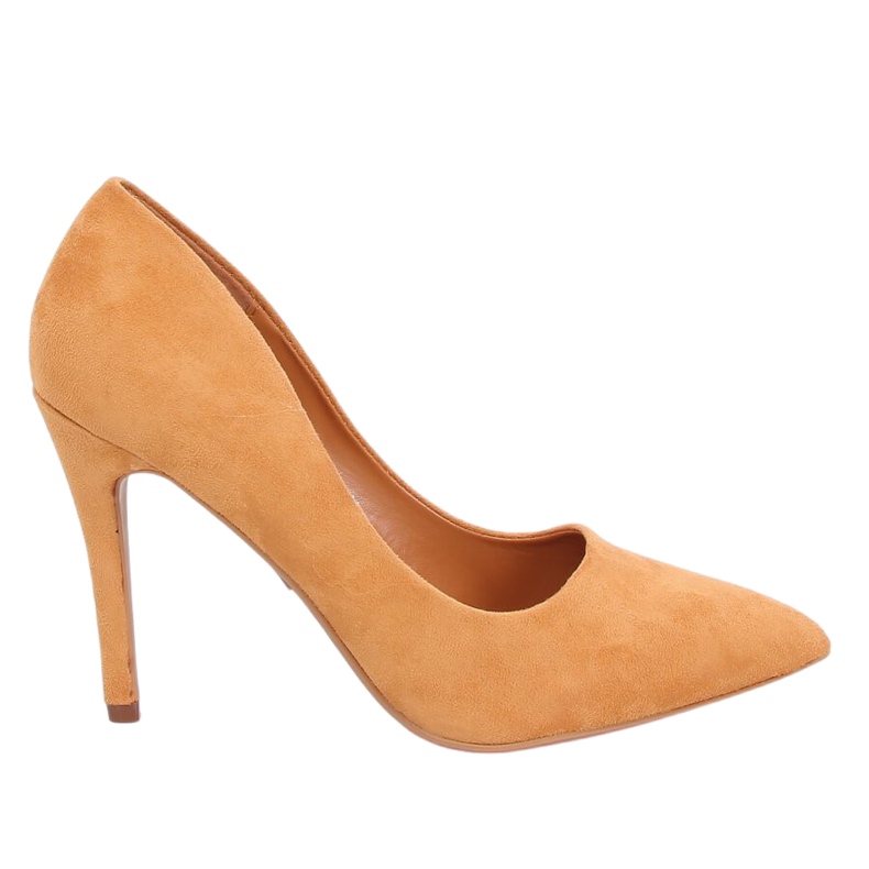 Escarpins sur un daim camel GG-70 Camel jaune