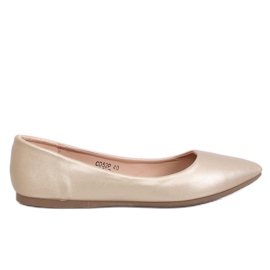Ballerines orteils amande or CD52P Or doré