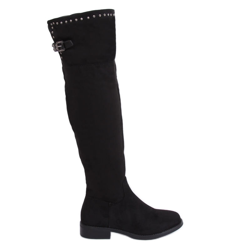 Bottines en daim noir Z173 Noir le noir