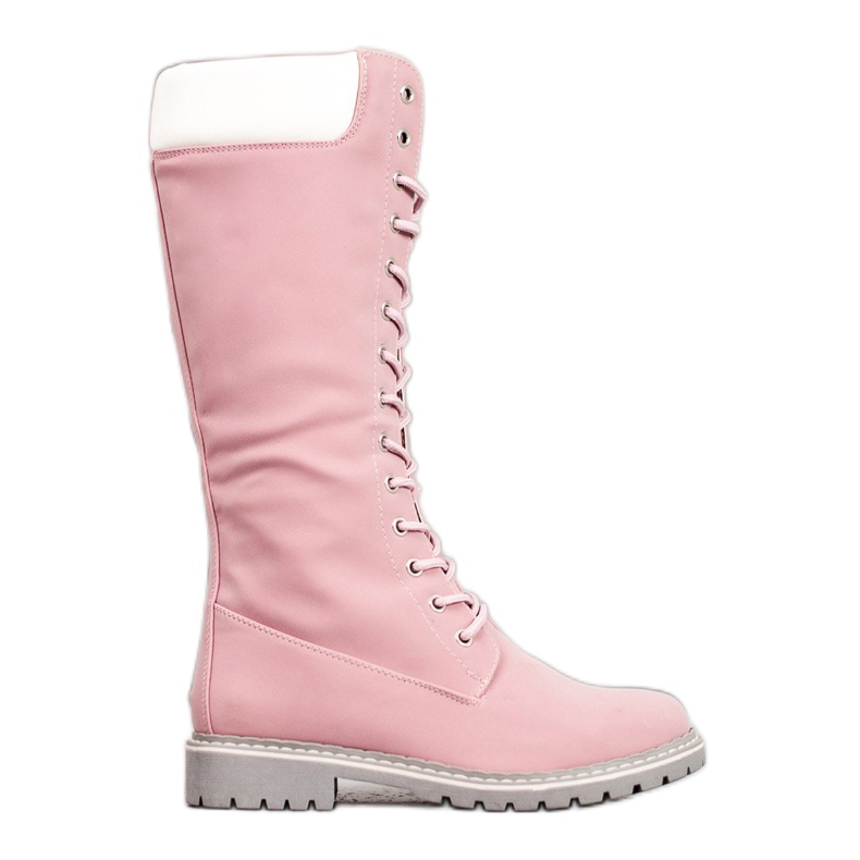 Seastar Bottes chaudes à lacets rose