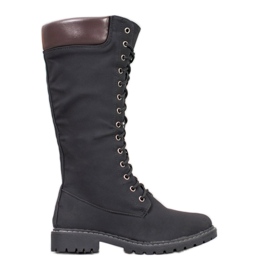 Seastar Bottes chaudes à lacets noir