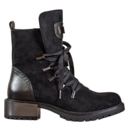 Goodin Bottes à lacets le noir