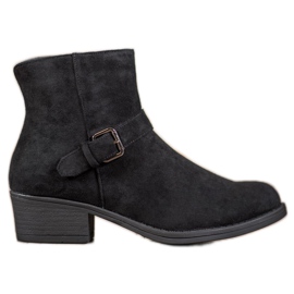 J. Star Bottines En Daim Avec Boucle le noir