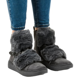 Bottes isolées en daim gris GF-QB08