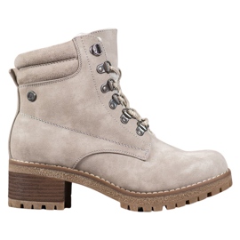 Goodin Bottes beiges avec peau de mouton