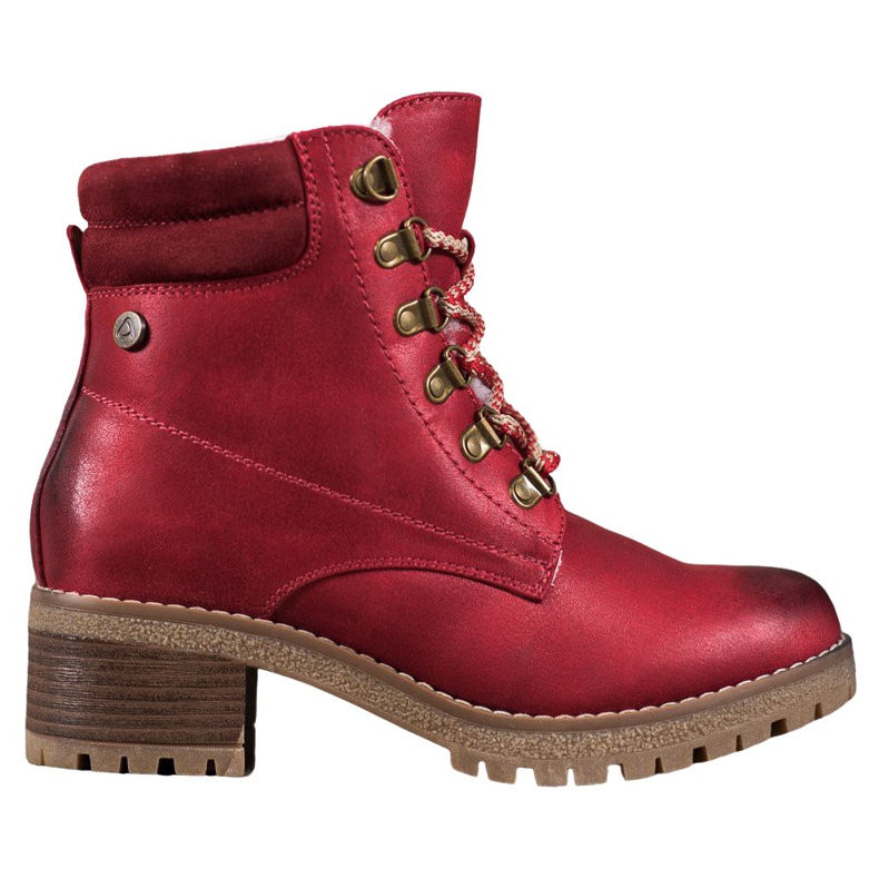 Goodin Bottes rouges avec peau de mouton