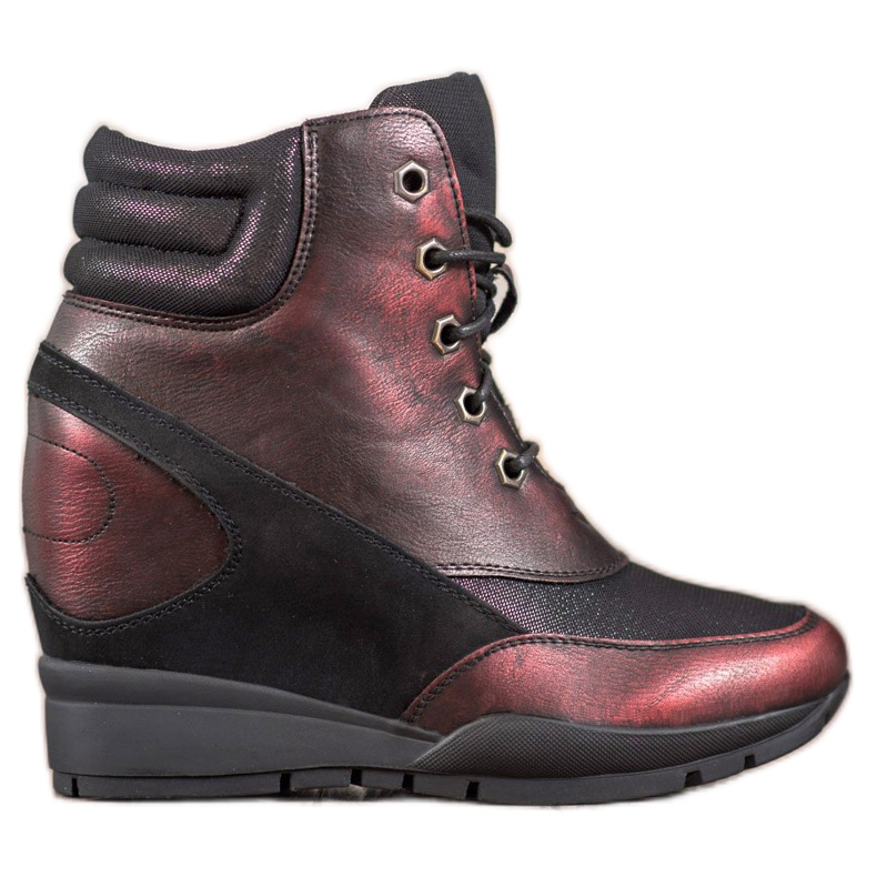 Sergio Leone Baskets bordeaux rouge