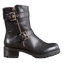 SHELOVET Travailleurs avec fermeture éclair ornée le noir