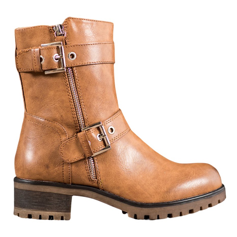 SHELOVET Travailleurs avec fermeture éclair ornée brun