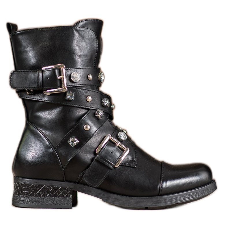 Kayla Ouvriers avec ceinture décorative le noir Kayla Ouvriers avec ceinture décorative le noir