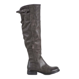 Forever Folie Bottes en cuir écologique gris Forever Folie Bottes en cuir écologique gris