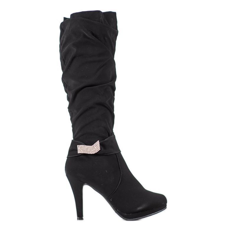 Ch. Creation Bottes à talons hauts le noir