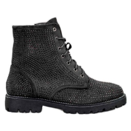 Sweet Shoes Bottines en daim noir le noir