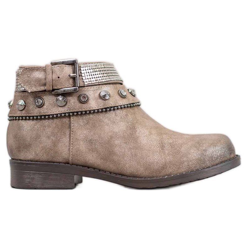 Forever Folie Bottes Avec Strass brun
