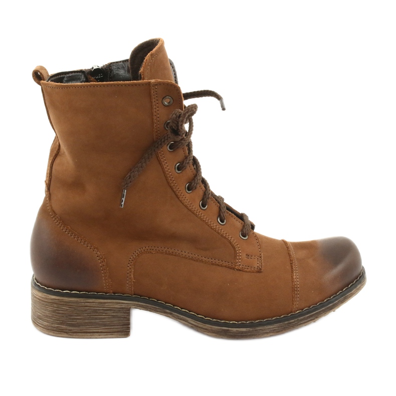 Angello Bottes en cuir pour femmes pour un curseur 2065 marron brun