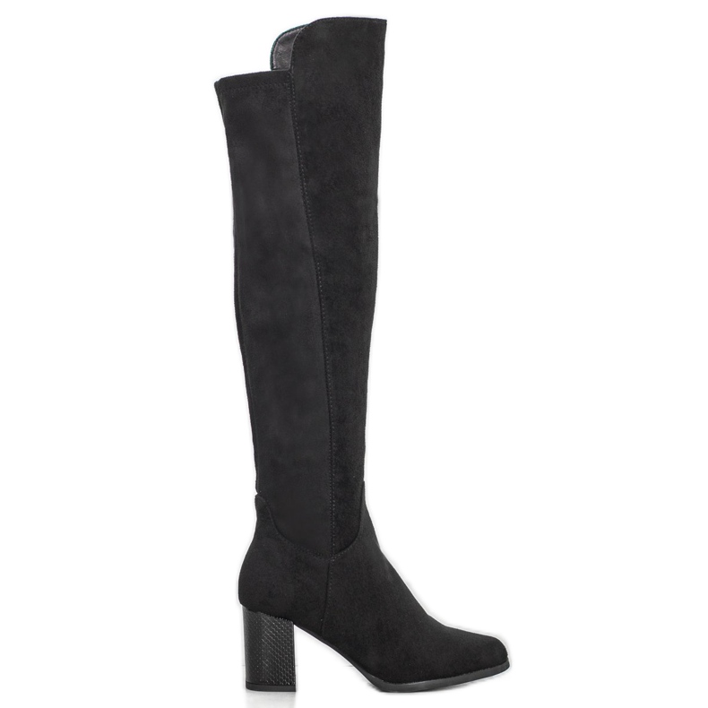 Filippo Bottes en daim sur un pilier le noir