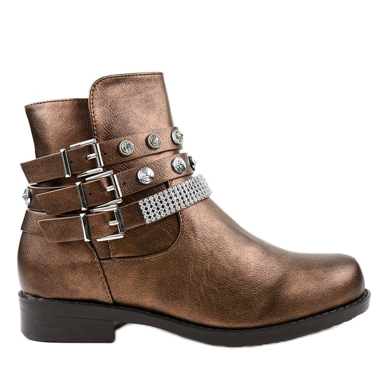 Bottes marron, richement décorées LL179 brun Bottes marron, richement décorées LL179 brun