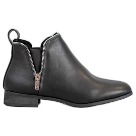 Cm Paris Bottines Chelsea avec fermeture éclair décorative le noir Cm Paris Bottines Chelsea avec fermeture éclair décorative le noir