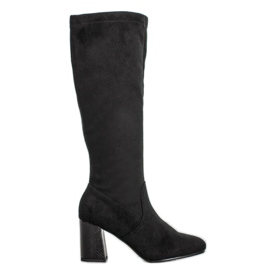 Filippo Bottes en daim élégantes le noir