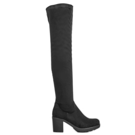 Seastar Cuissardes noires sur la plateforme le noir