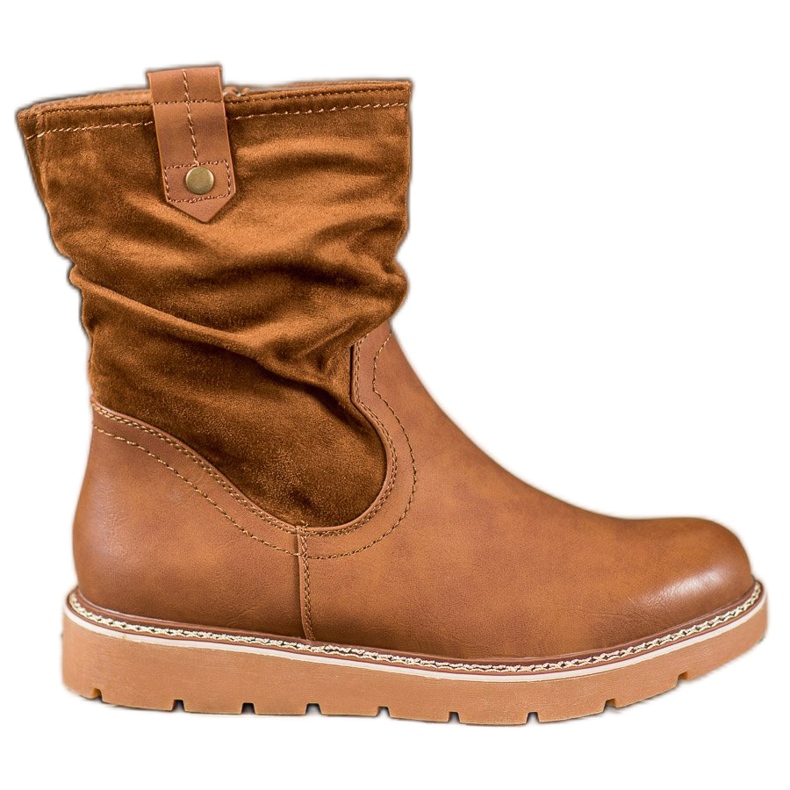 Ideal Shoes Travailleurs sur la plate-forme brun