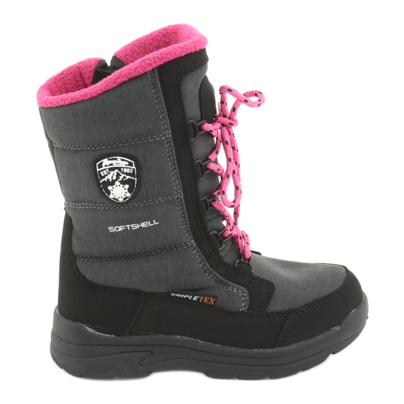 Bottes de neige avec membrane American club SN13 grise le noir rose
