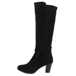 Bottines à talons noires VQ-307 Noir