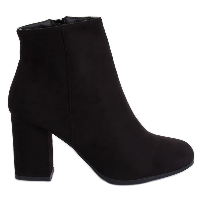 Bottines noires à talons G-7656 Black Ii Genre le noir