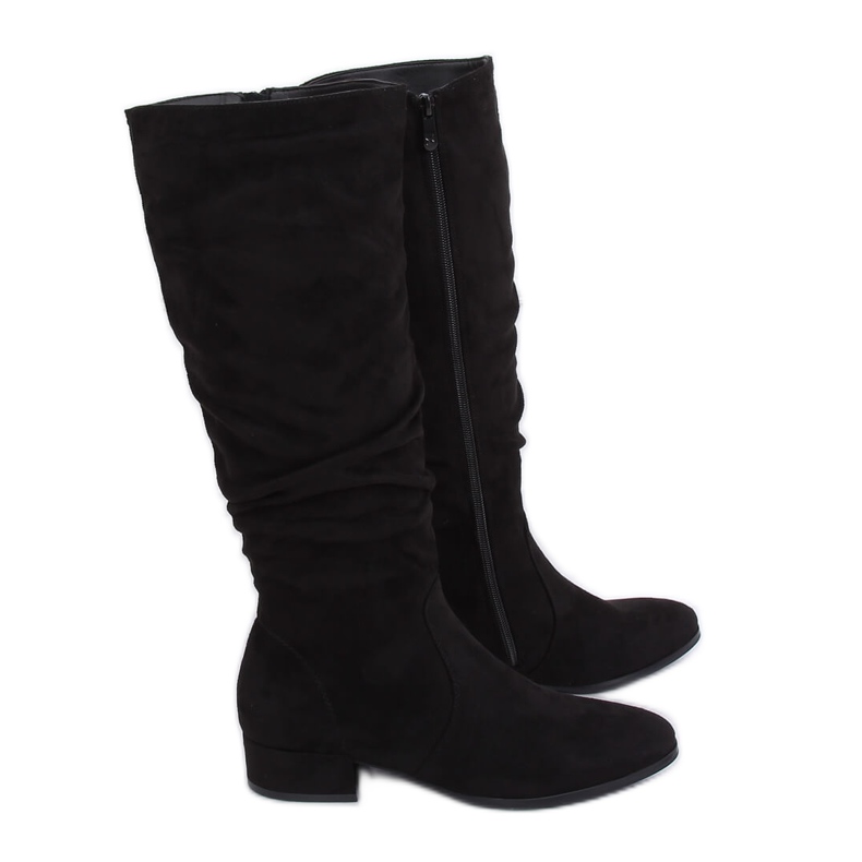 Bottines femme en daim noir noir 3005 Noir le noir