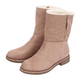 Boots femme daim beige S118 Sable