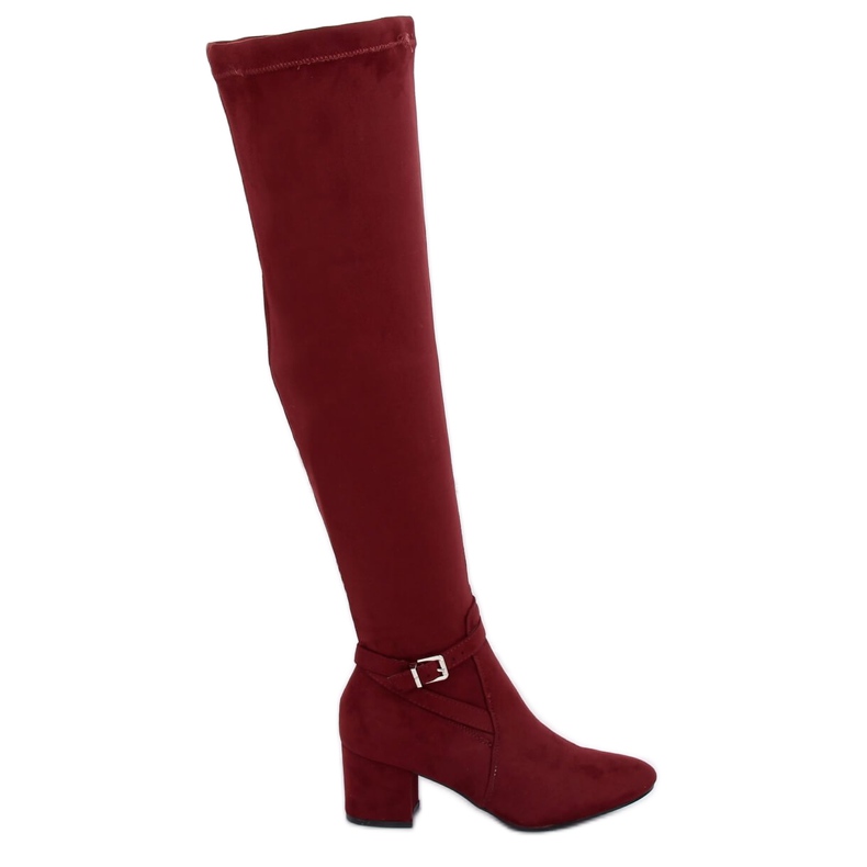 Cuissardes talons bas marron YL-151 Wine Ii Genre rouge