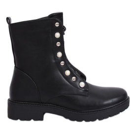 Bottines à lacets noires BH123-KB Noir le noir