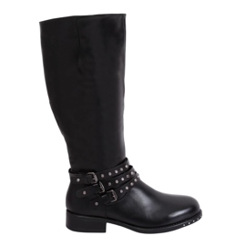 Noir Bottes d'équitation à crampons Y208 Noir le noir