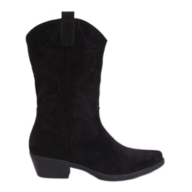 Bottes de cowboy noires pour femmes NC972 Noir