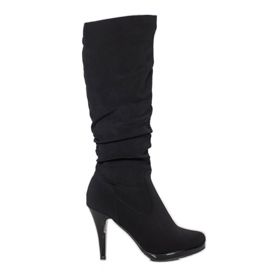 SHELOVET Bottes élégantes à talons hauts noir