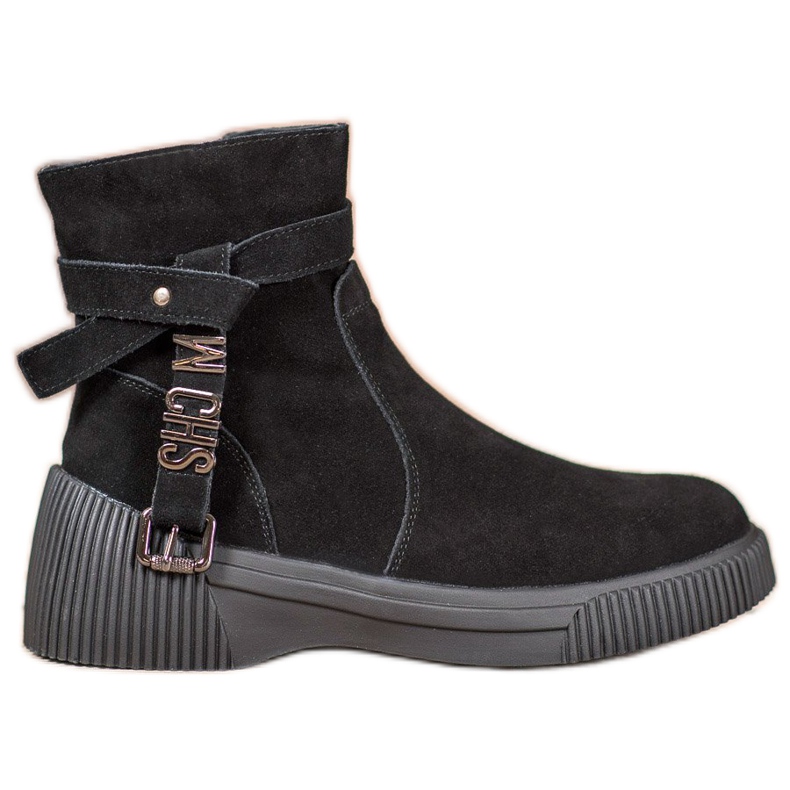 Filippo Bottines en cuir sur la plate-forme le noir