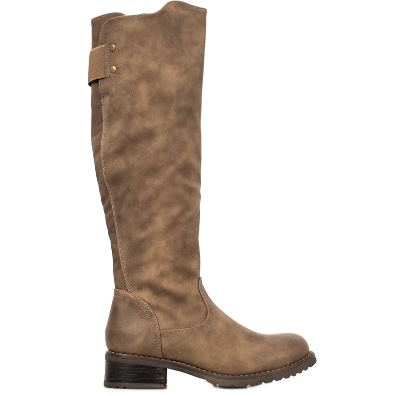 Super Me Bottes en cuir écologique brun Super Me Bottes en cuir écologique brun