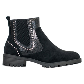 Small Swan Bottines Chelsea à imprimé serpent le noir Small Swan Bottines Chelsea à imprimé serpent le noir