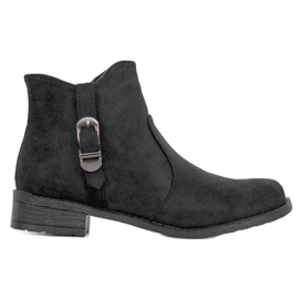 Small Swan Bottines en daim noir